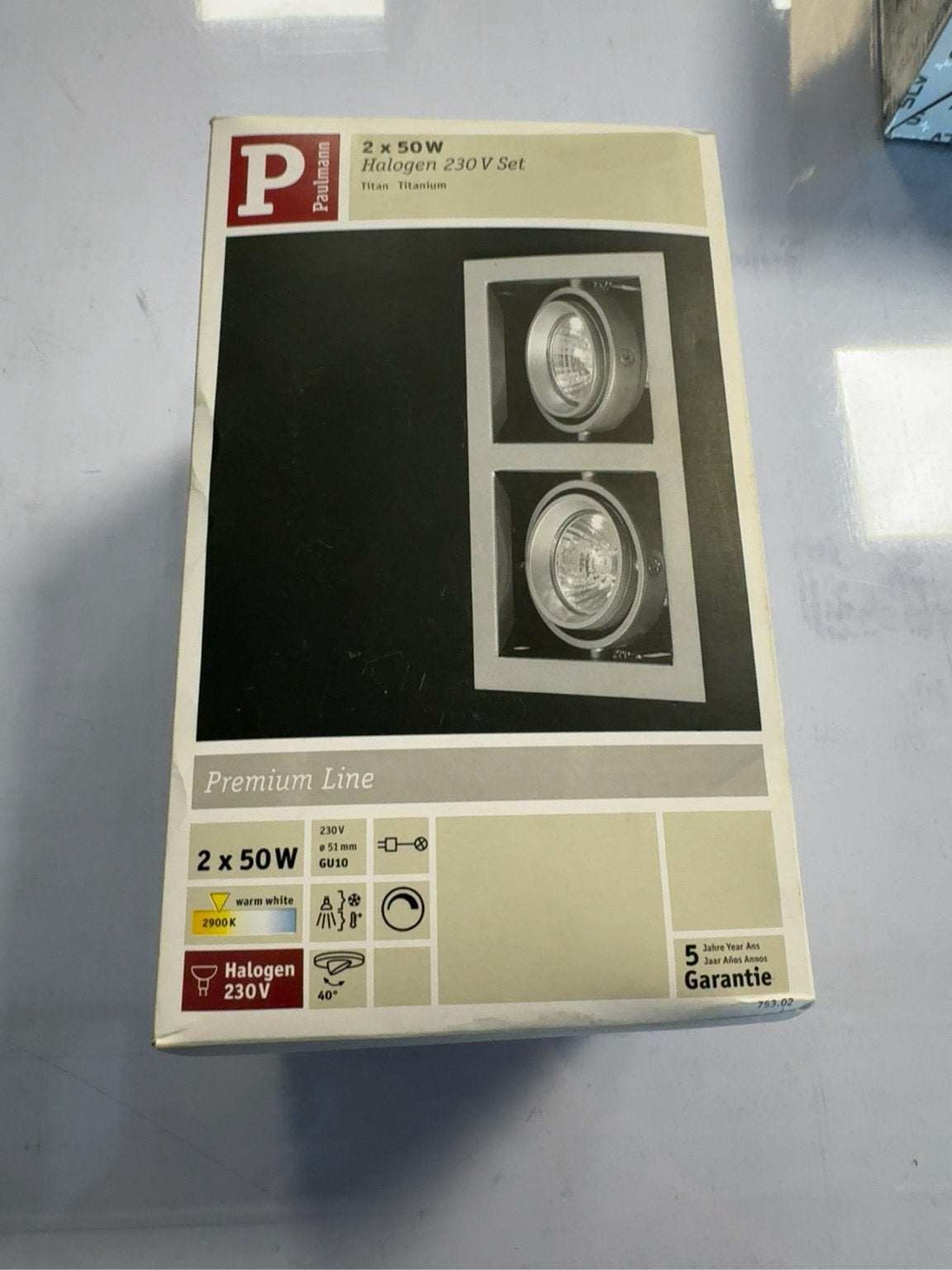 Paulmann Premium Line Cardano 2x GU10 inbouwspot - Nieuw, Metaal, GU10, Ophalen of Verzenden, Zilver