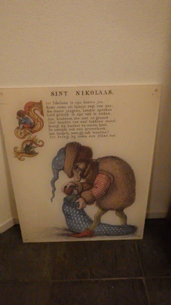 mooie acryl wandplaat van Sint Nikolaas, Diversen, Ophalen of Verzenden, Gebruikt