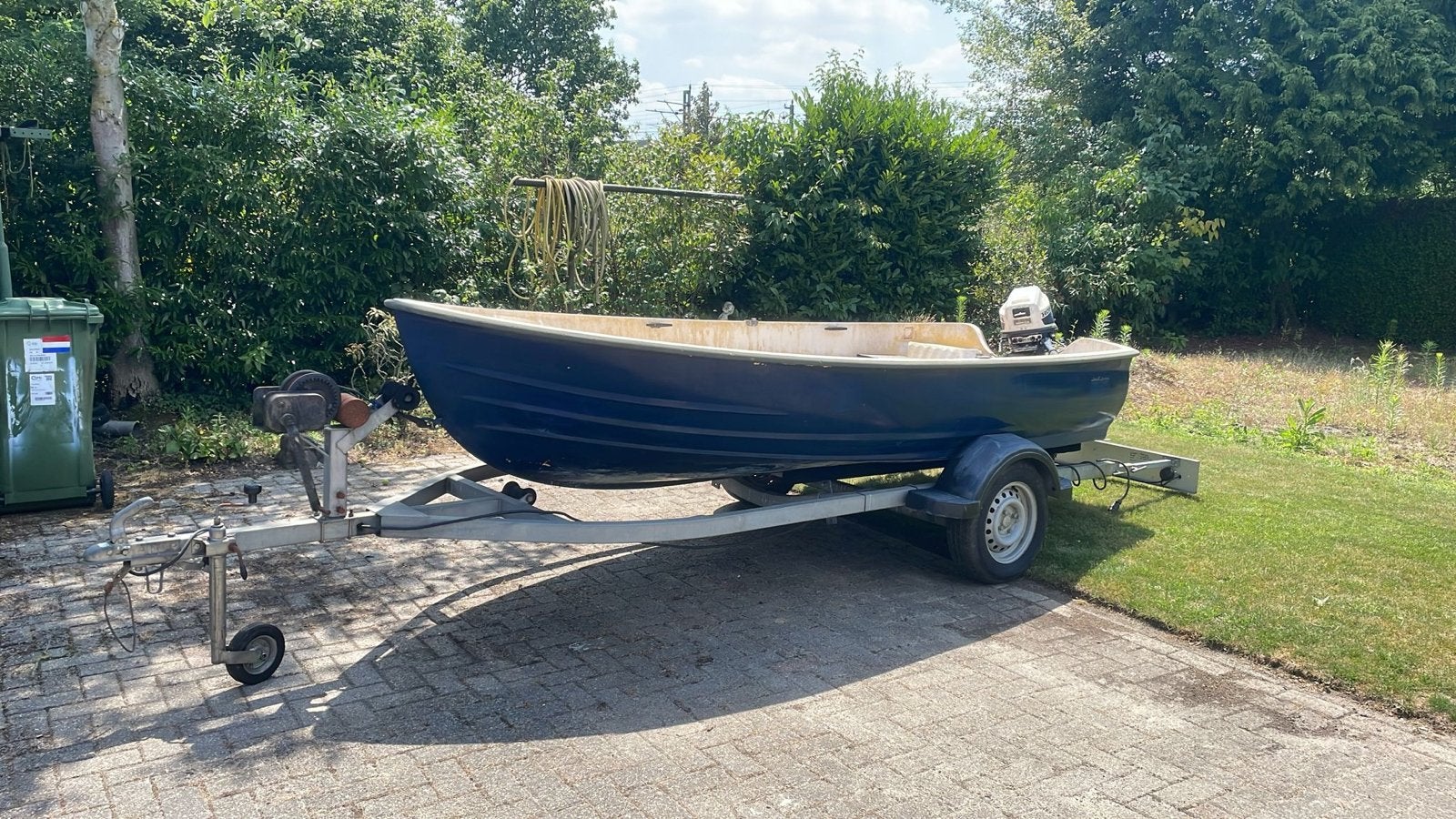 Visboot With 375 met 10 pk bbm, Overige merken, Gebruikt, Buitenboordmotor, Tot 1.00 meter
