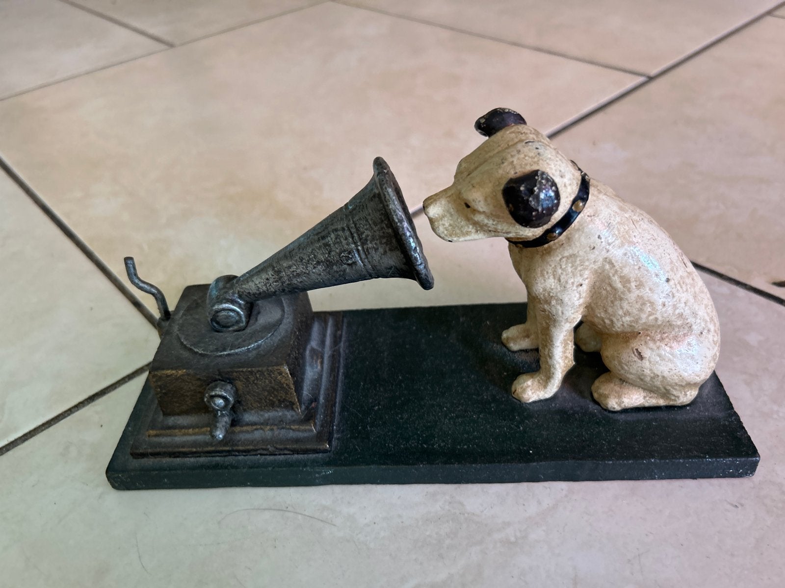 Vintage His Master's Voice HMV hondje met grammofoon, Ophalen of Verzenden