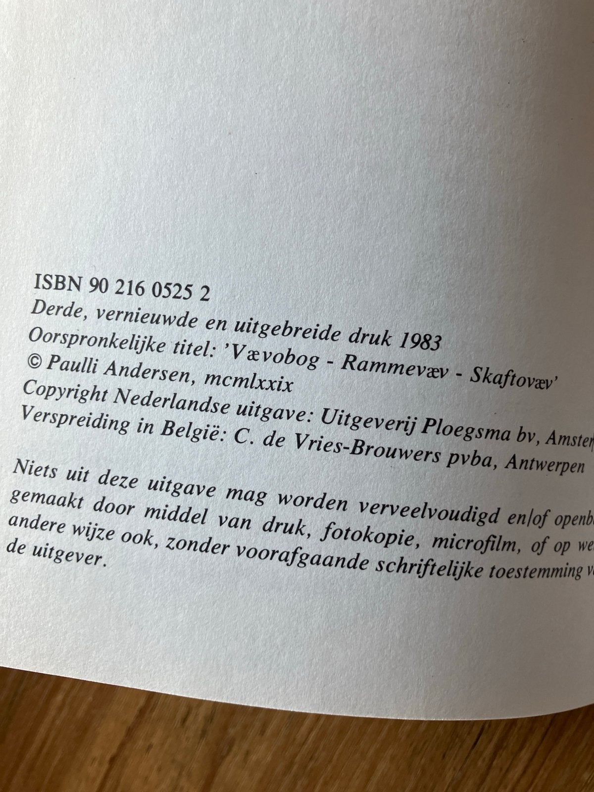 Weefboek: Handboek voor weven op grote en kleine getouwen, Ophalen of Verzenden, Gelezen, Overige onderwerpen
