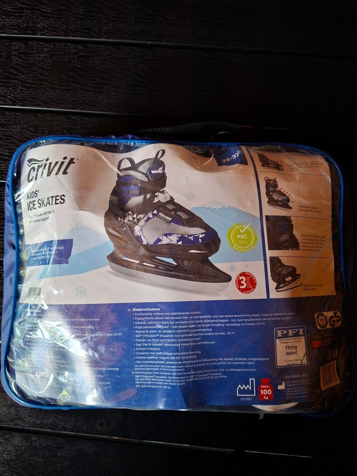 Crivit Kinderschaatsen - Verstelbaar Maat 33-37, Ophalen, Nieuw, IJshockeyschaatsen, Overige merken