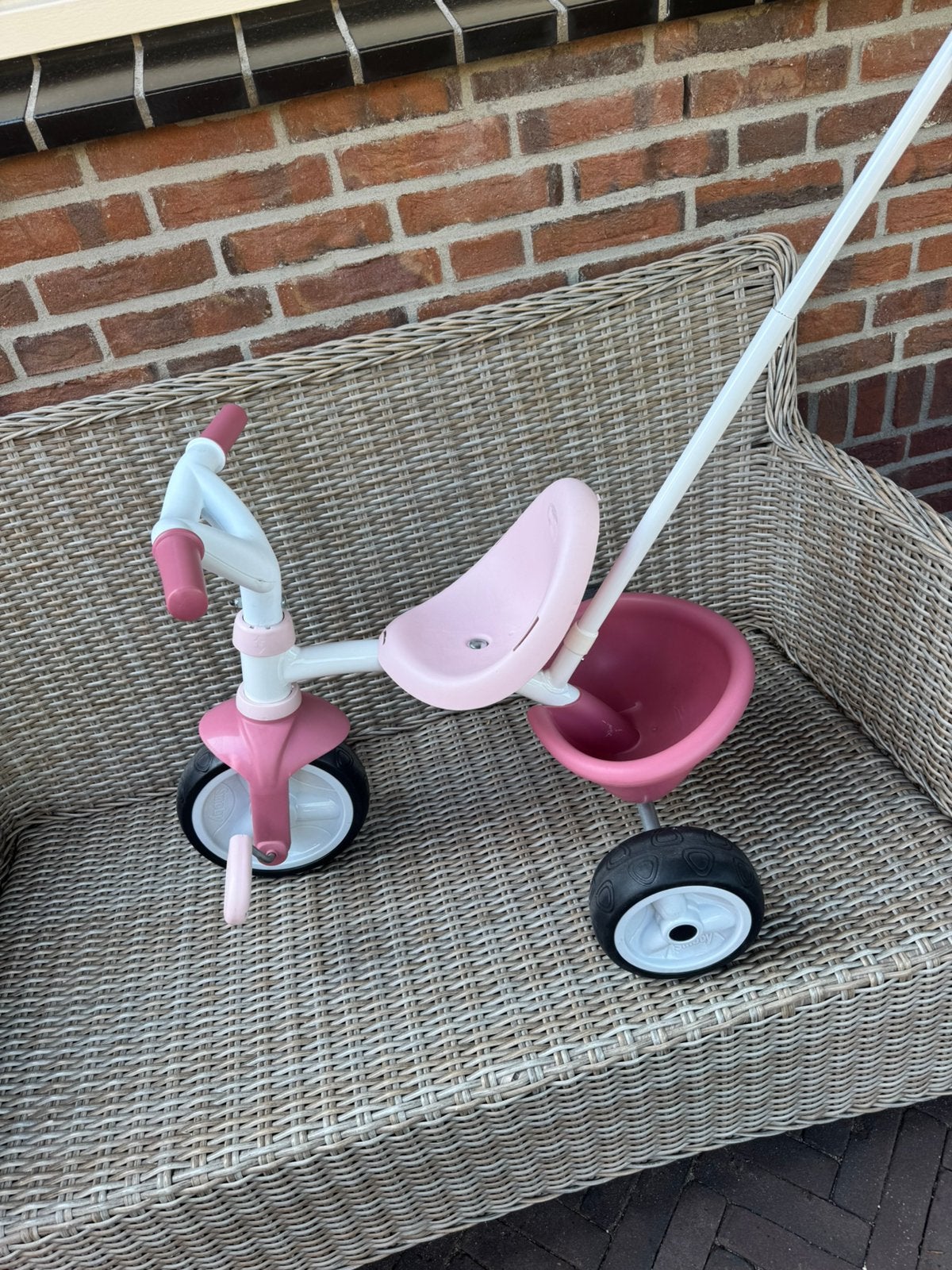 Smoby driewieler be move met duwstang, Kinderen en Baby's, Speelgoed | Buiten | Voertuigen en Loopfietsen, Ophalen, Zo goed als nieuw