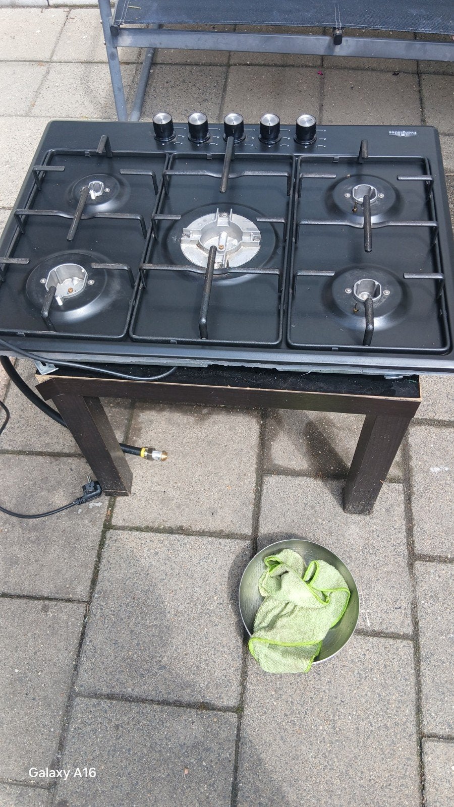 Everglades EVBI8512 Inbouw Gaskookplaat 5 Pitten, Witgoed en Apparatuur, Kookplaten, Ophalen, Gebruikt, Inbouw, Gas
