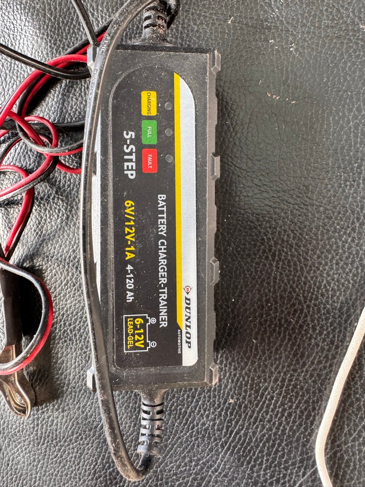 Dunlop Acculader-6V/12V-1A, Ophalen of Verzenden, Gebruikt, Universele onderdelen