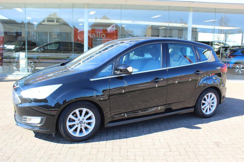 Ford C-MAX 1.0-125pk Titanium. Goed onderhouden hoogzitter !, Auto's, Voorwielaandrijving, 12 maanden, Stof, Gebruikt