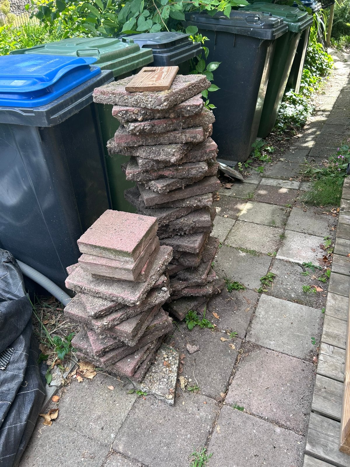 Gratis tegels, Ophalen, Gebruikt, Beton, Terrastegels