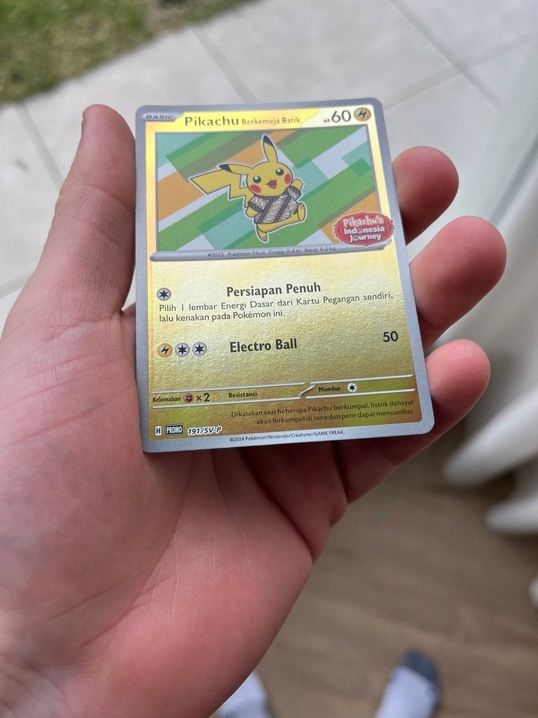 Pikachu Batik 191 Holo Promo, Ophalen, Zo goed als nieuw, Losse kaart, Foil