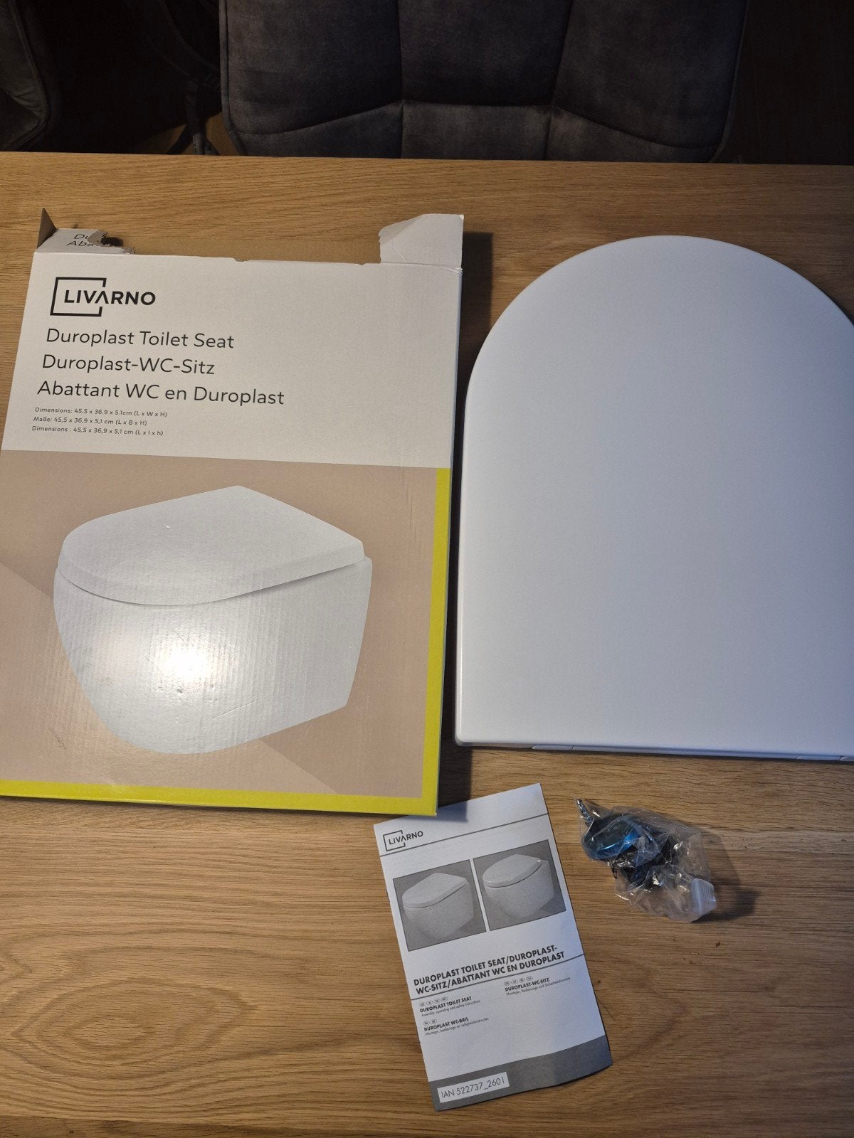 LIVARNO Duroplast Toiletzitting - Nieuw in doos, Ophalen of Verzenden, Nieuw, Toilet