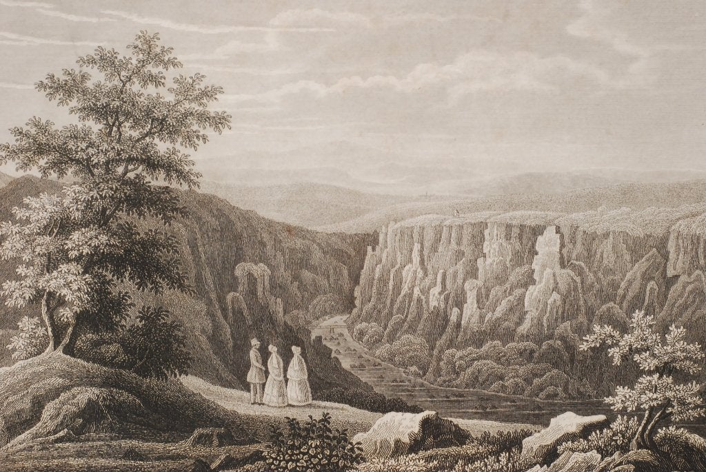 De Rosstrappe in het Harzgebergte - Origineel uit 1847, Verzenden, Voor 1940, Overige onderwerpen
