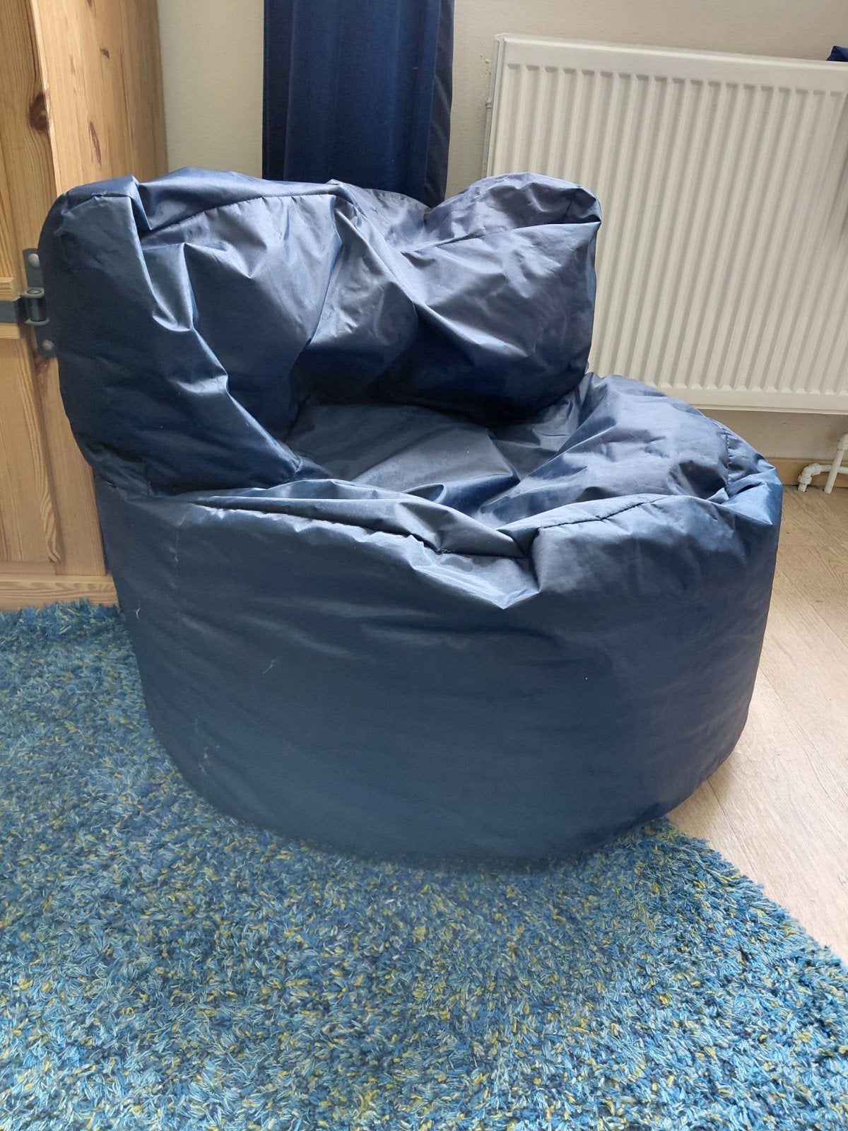 Ploff zitzak, Huis en Inrichting, Zitzakken, Ophalen, Zo goed als nieuw, Blauw, Zitzakstoel