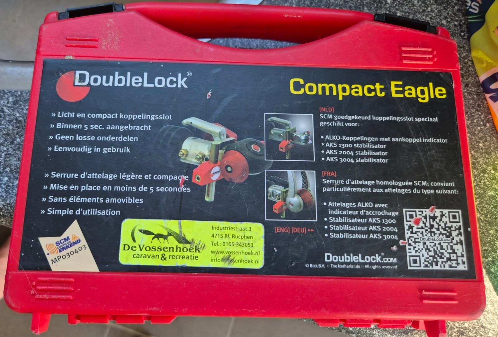 DoubleLock Compact Eagle SCM gekeurd koppelslot, Ophalen of Verzenden, Gebruikt