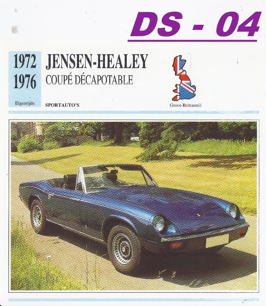 Autokaart jensen healey coupe decapotable ( 1972 - 1976), Ophalen of Verzenden, Zo goed als nieuw, Auto's