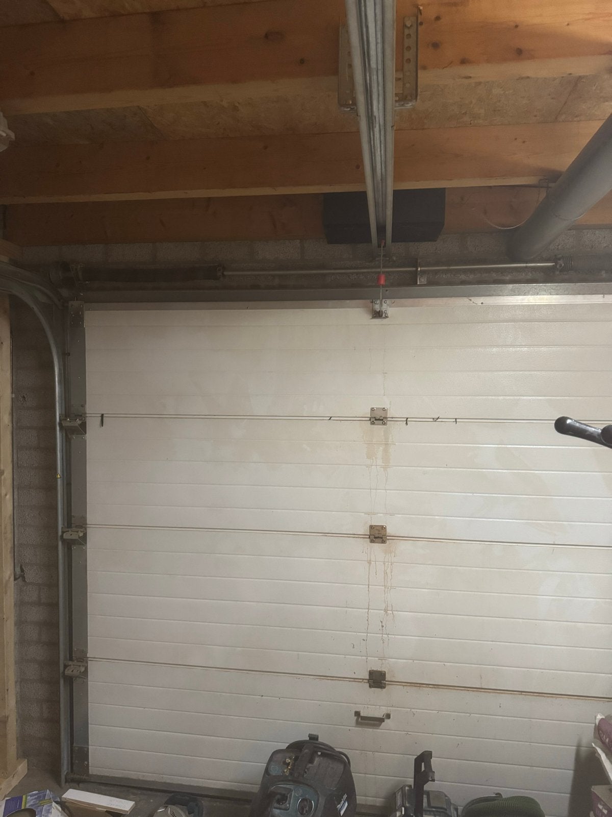 Garagedeur Marantec met Comfort 220 motor en 2 handzenders., Ophalen, Gebruikt, Garagedeur, Metaal
