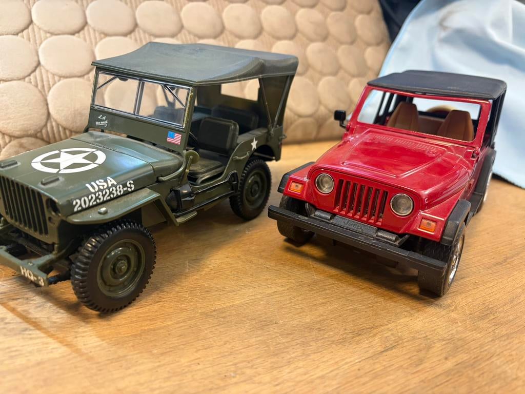 Solido Jeep Wrangler Army 1/18 en 1/19, Ophalen of Verzenden, Gebruikt, Solido
