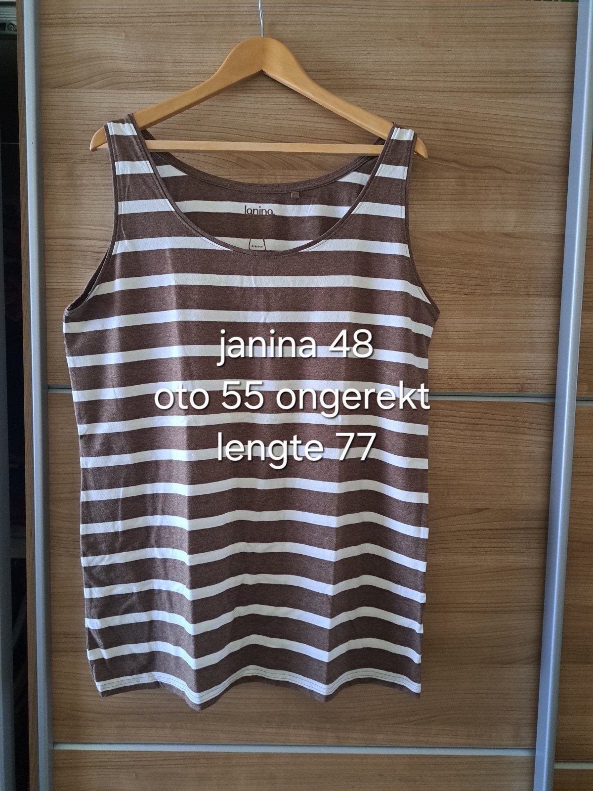 Mooi hemdje maat 48, Bruin, Maat 46/48 (XL) of groter, Ophalen of Verzenden, Zo goed als nieuw