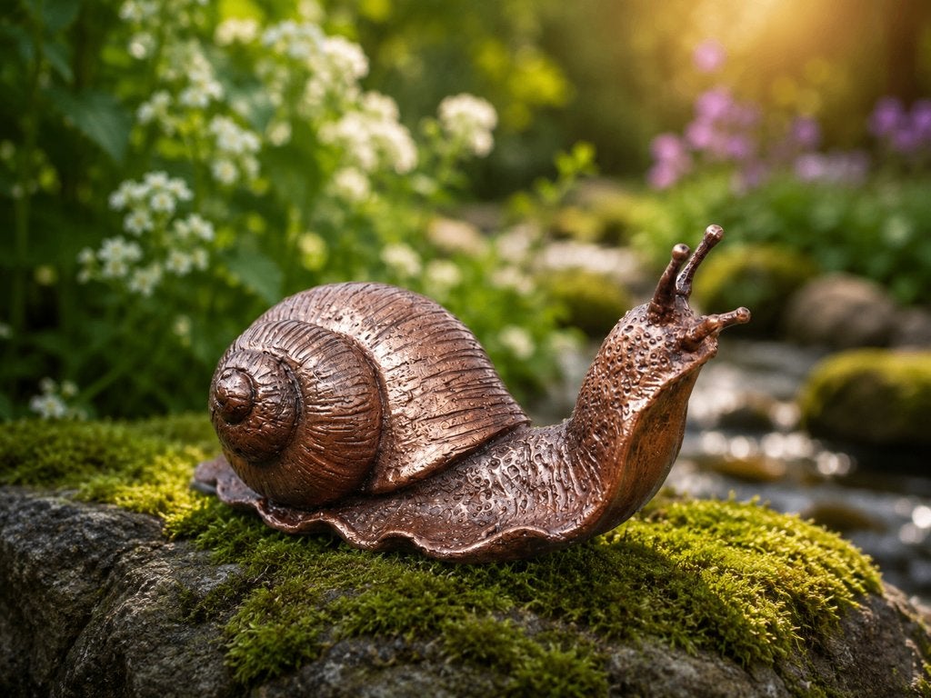 nieuw / prachtig bronzen beeld / SLAK