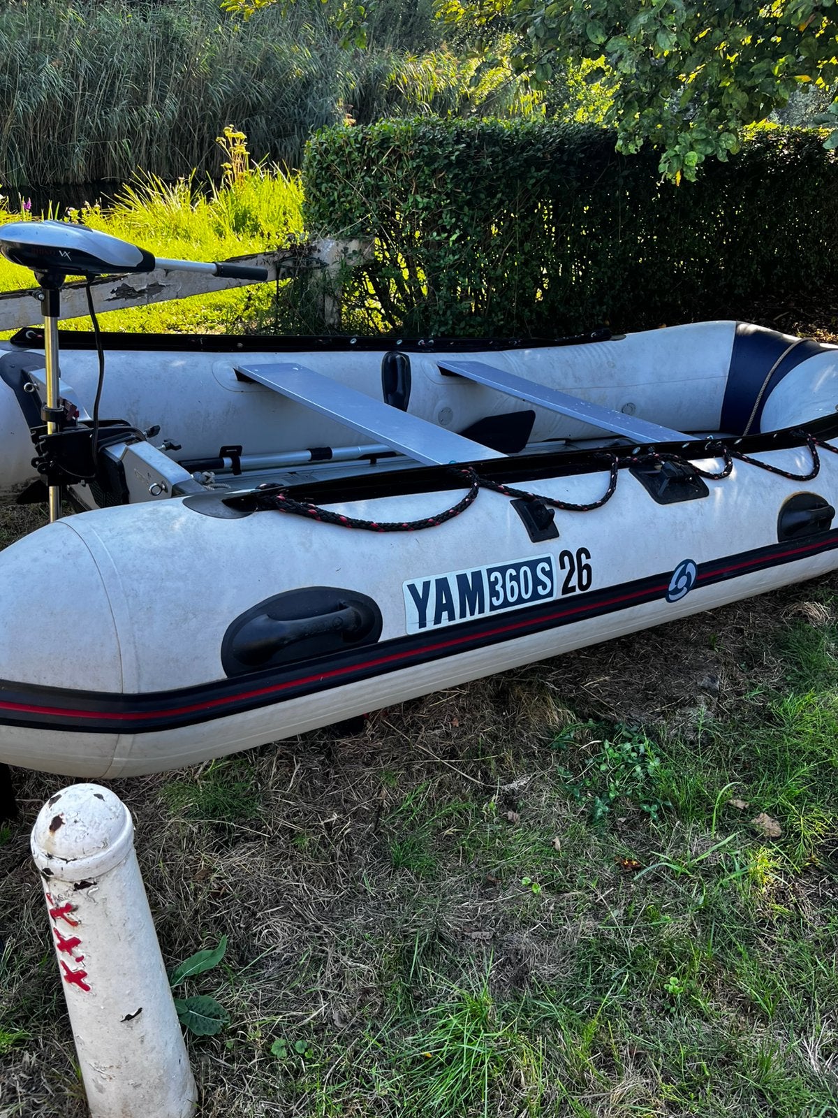 Yam 360 rubberboot compleet, Ophalen, Aluminium, Gebruikt, Elektrisch