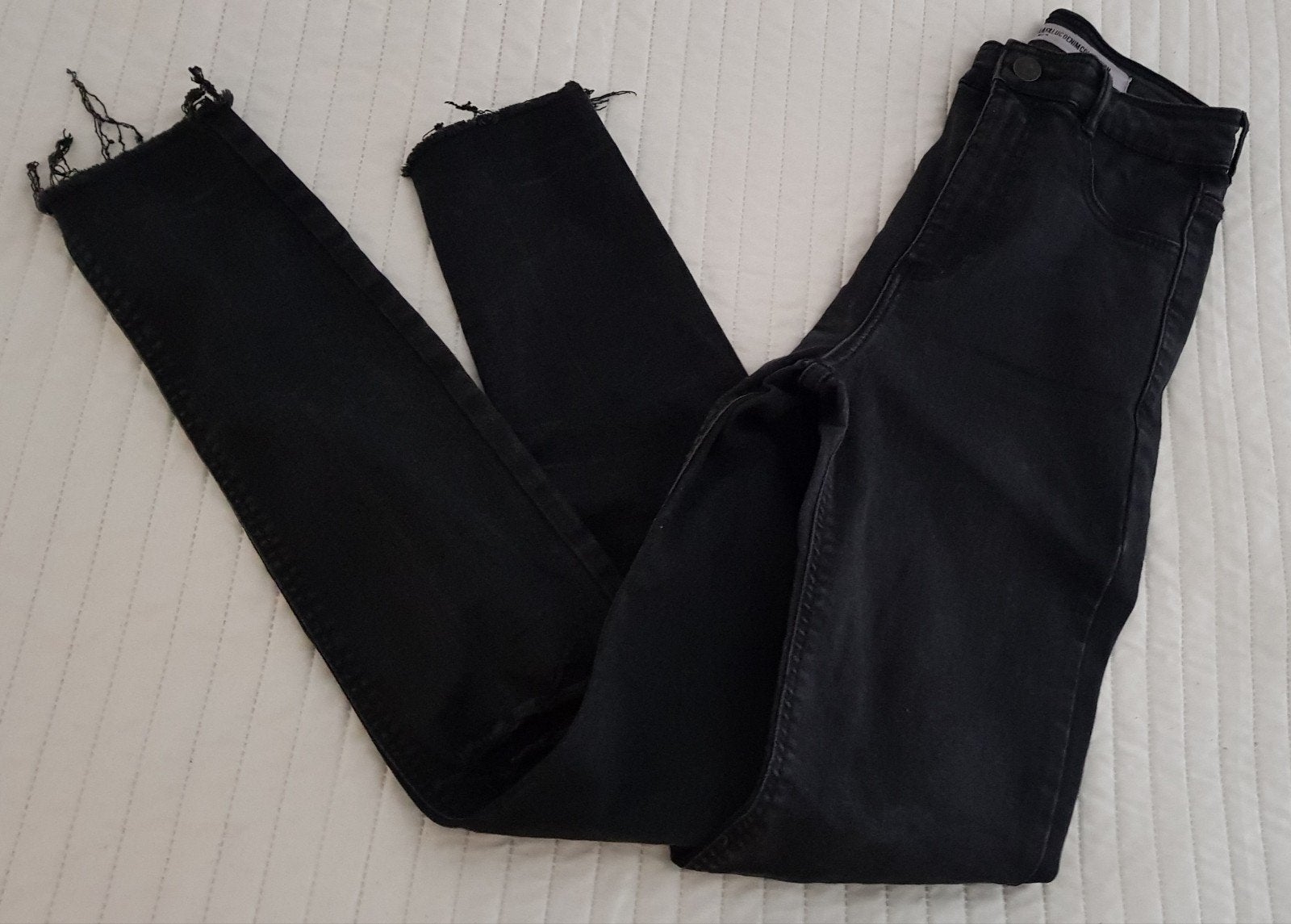 Zara spijkerbroek maat 34 zwart dames jeans broeken jegging, Verzenden, Zo goed als nieuw, W27 (confectie 34) of kleiner, Zara