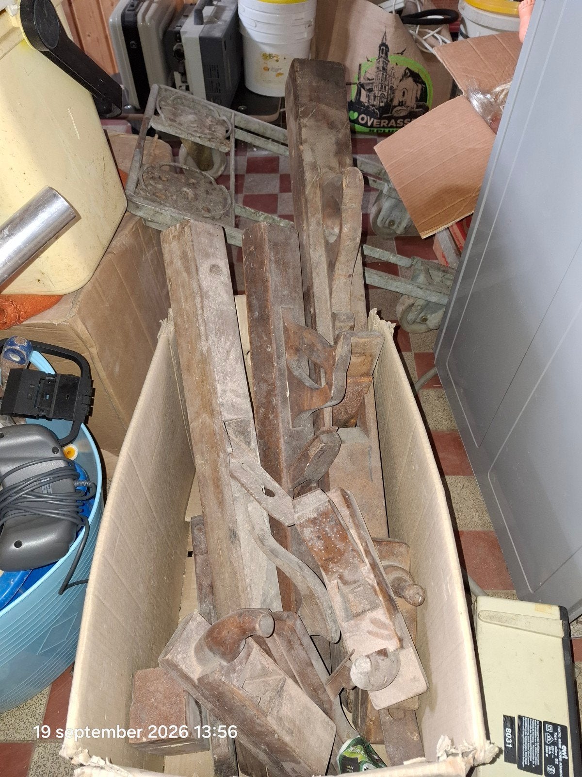 Partij oude houten schaven - Vintage gereedschap, Antiek en Kunst, Ophalen