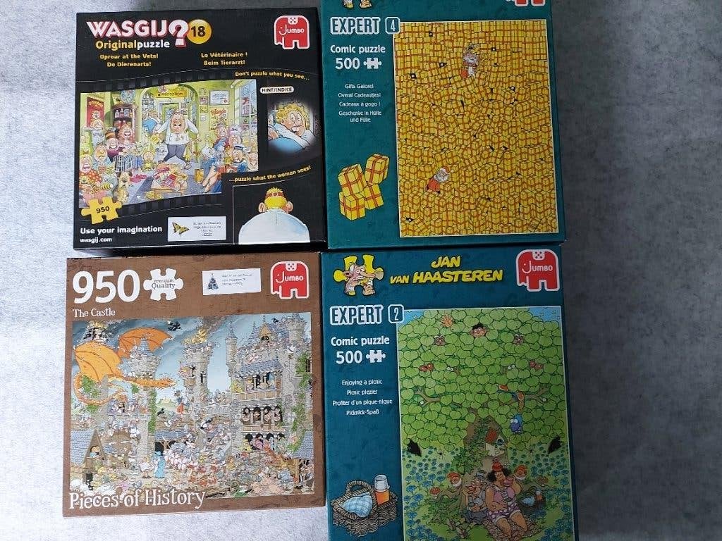 Haasteren expert en wasgij Puzzels 950 en 500  stukjes, Hobby en Vrije tijd, Ophalen of Verzenden, 500 t/m 1500 stukjes, Zo goed als nieuw