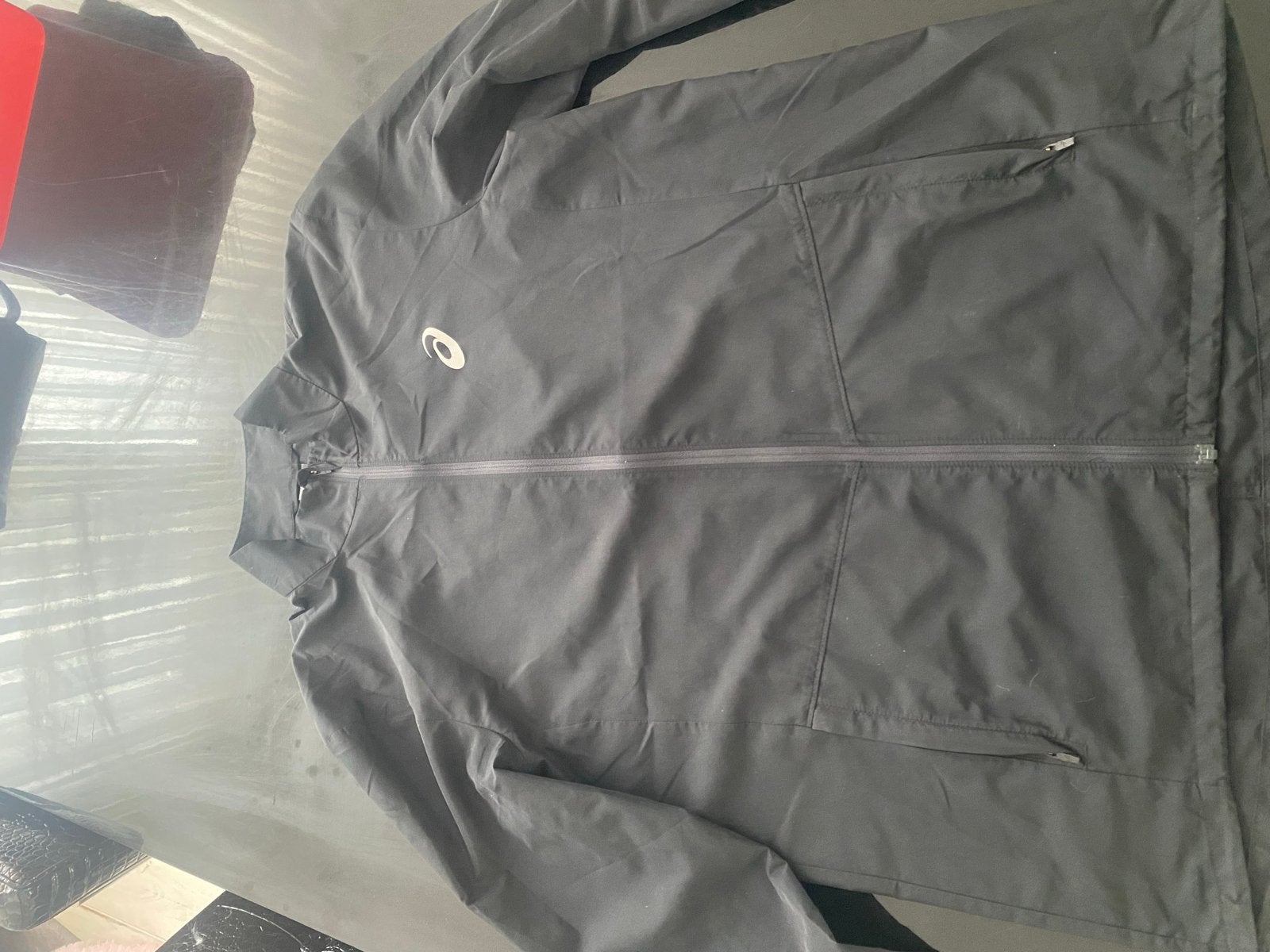 Asics hardloopjack - Maat M - Zwart, Maat 48/50 (M), Zwart, Ophalen of Verzenden, Zo goed als nieuw