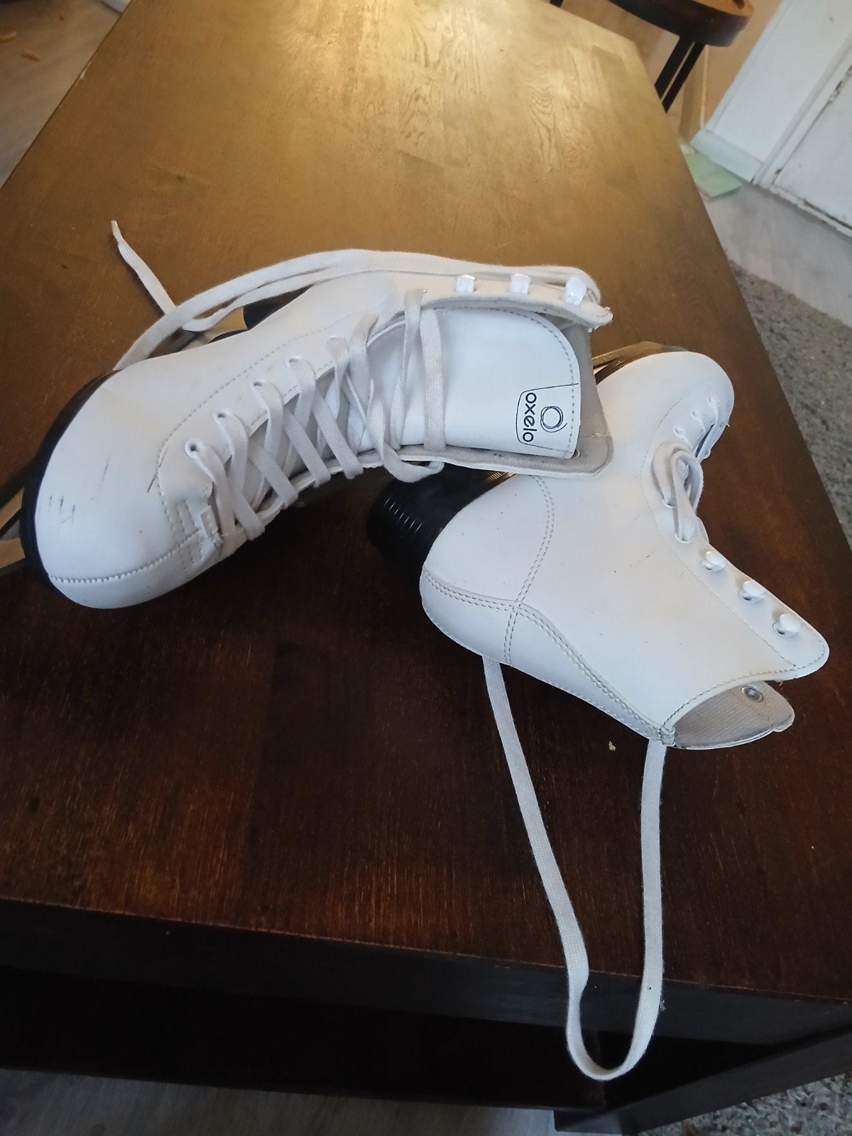 Witte Oxelo kunstschaatsen, maat 39/40, Ophalen, Gebruikt, Kunstschaatsen, Overige merken