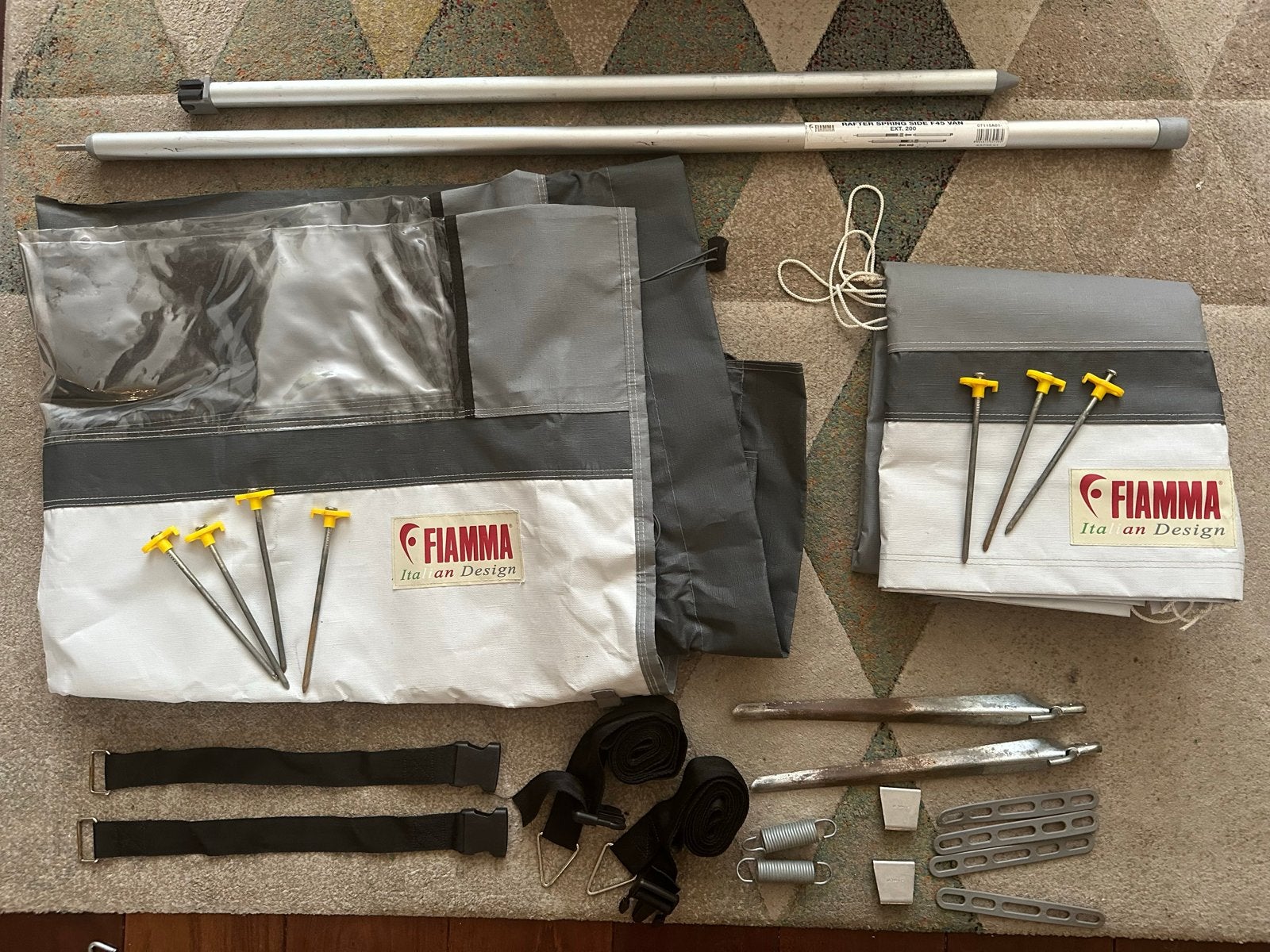 Fiamma zijwand Side W pro Van, Blocker 260 en Tie Down set, Ophalen, Zo goed als nieuw