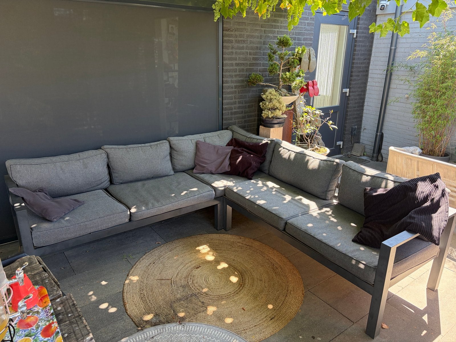 Comfortabele loungeset, kussens intact, Ophalen, 5 zitplaatsen, Gebruikt, Aluminium