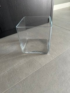 Accubak glas vierkant, Ophalen of Verzenden, Glas, 19 cm