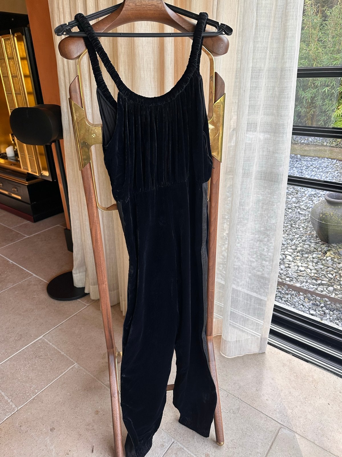 Fendi Zwarte Fluweel Jumpsuit - Maat Xs, Kleding | Dames, Ophalen of Verzenden, Zo goed als nieuw, Maat 34 (XS) of kleiner, Zwart
