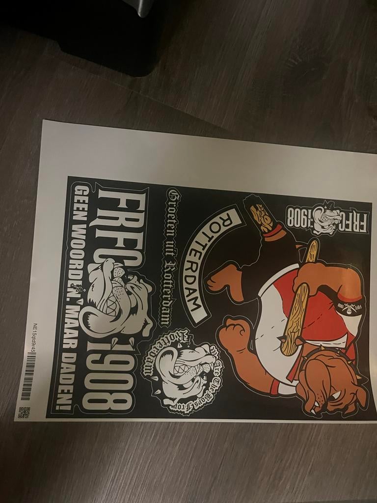 Feyenoord FRFC 1908 A4 Sticker/Poster - Geen Woorden, Ophalen of Verzenden, Nieuw, Sport