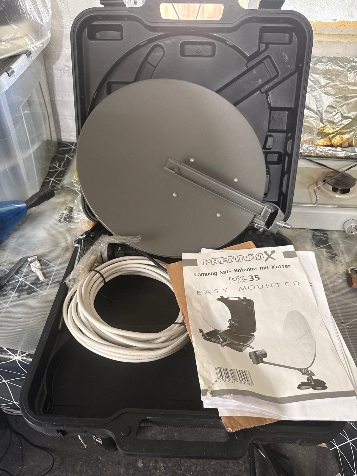PremiumX Camping Sat-Antenne PX-35 met Koffer, Ophalen, Zo goed als nieuw, (Schotel)antenne, Overige merken