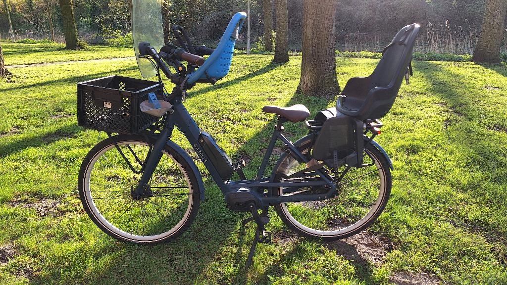 Dames Gazelle Bloom e-bike moederfiets - zeer goede staat, Fietsen en Brommers, Fietsen | Dames | Moederfietsen, Ophalen, 2 zitjes