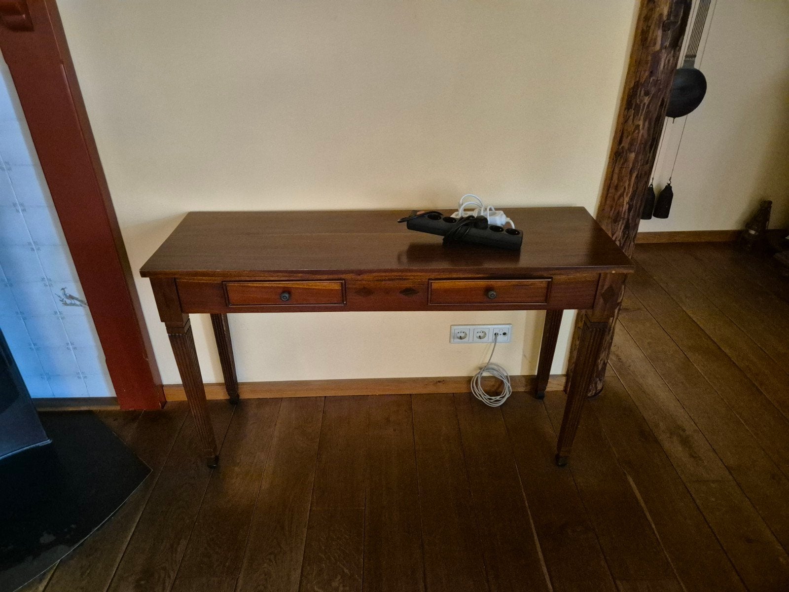 Mahoniehouten sidetable - 125x40x76 cm, Huis en Inrichting, Tafels | Sidetables, Ophalen of Verzenden