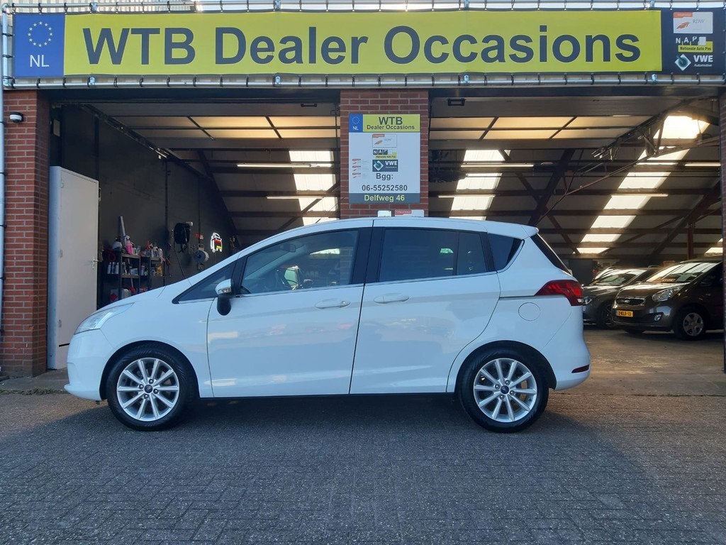 Ford B-Max 1.0 EcoBoost Titanium, Navigatie, Airco, Cruise C, Auto's, Ford, Voorwielaandrijving, Gebruikt, Wit, Origineel Nederlands