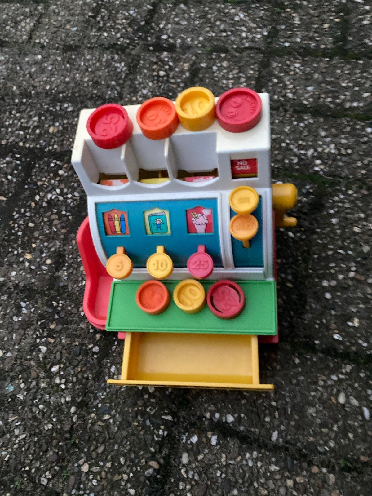 Vintage Fisher-Price Kassa Speelgoed met Munten, Ophalen of Verzenden, Gebruikt, Jongen of Meisje