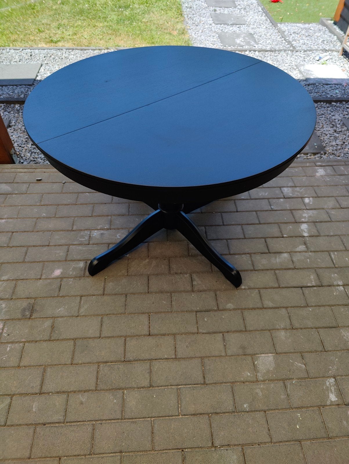 Ikea Ingatorp tafel zwart, Huis en Inrichting, Ophalen, Gebruikt, Rond, 100 tot 150 cm