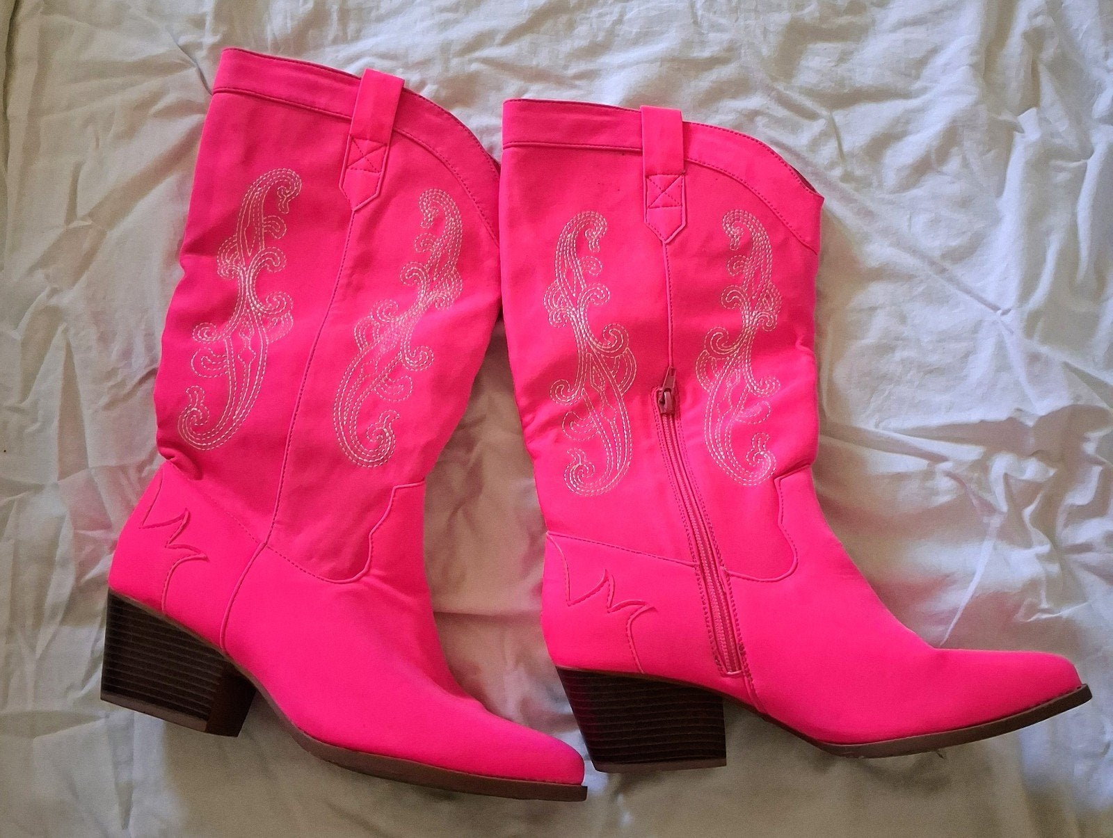 Knalroze cowboylaarsjes mt 38, Kleding | Dames, Schoenen, Overige typen, Ophalen of Verzenden, Zo goed als nieuw, Roze