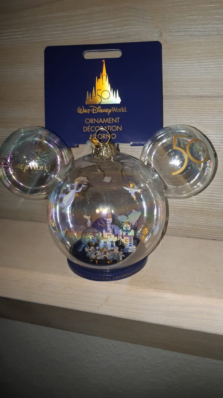 Disney World 50th anniversary ornament, Ophalen of Verzenden, Mickey Mouse, Nieuw, Beeldje of Figuurtje