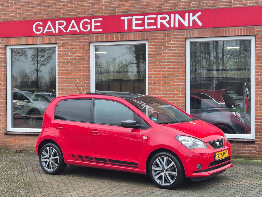Seat Mii 1.0 FR 60PK 5drs airco, cruise, navi, pdc, lmv, ele, Voorwielaandrijving, Stof, Gebruikt, Euro 6