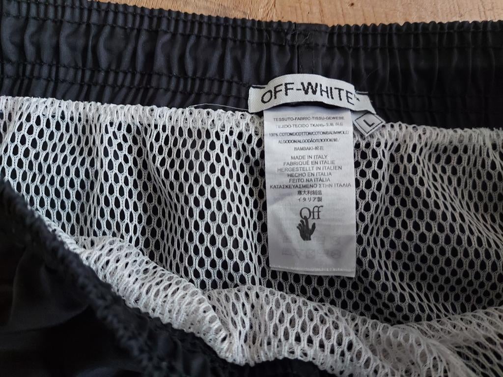 Off-White Zwemshort Zwart Maat L, Maat 52/54 (L), Off-White, Zwart, Ophalen of Verzenden