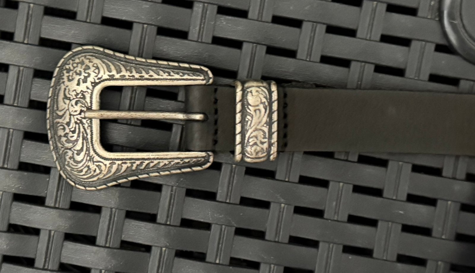 Cowboysbelt leren riem mt. 95 nieuw!, Minder dan 3 cm, Ophalen of Verzenden, Echt leder, Zwart