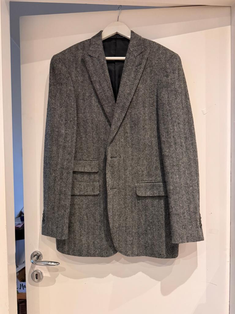 Tweed colbert 100% wol high end merk voor liefhebbers, Ophalen of Verzenden, Zo goed als nieuw, Maat 48/50 (M), Zwart