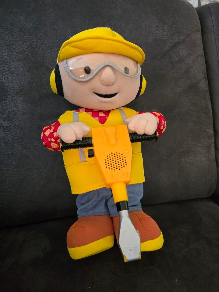 Bob de Bouwer Knuffel met Boor - Zo goed als nieuw, Ophalen of Verzenden, Zo goed als nieuw, Jongen of Meisje