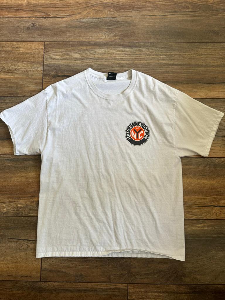 Harley Davidson T-Shirt origineel New York dealer XL, Ophalen of Verzenden, Zo goed als nieuw, Maat 56/58 (XL), Wit