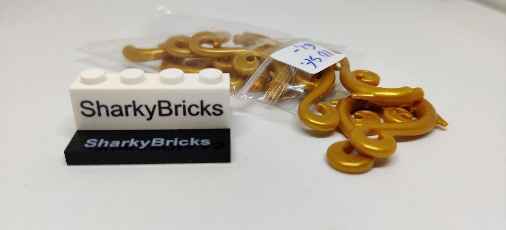 Lego Design Element Pearl goud per 10 stuks (Nieuw), Lego Systems A/S, Overige thema's, Lego, Aastvej 1 7190 Billund Denemarken