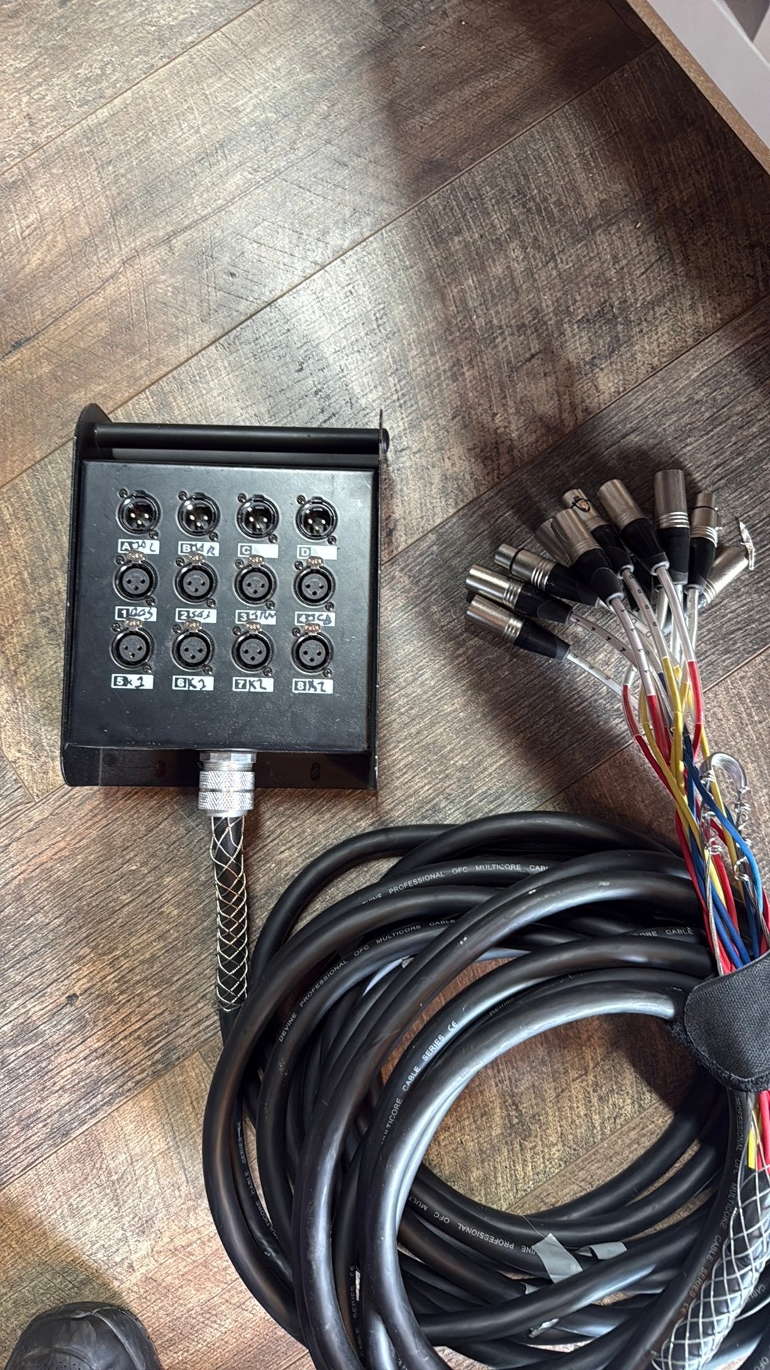 Xlr snake 8/4 15 meter, Ophalen, Zo goed als nieuw, Apparatuur