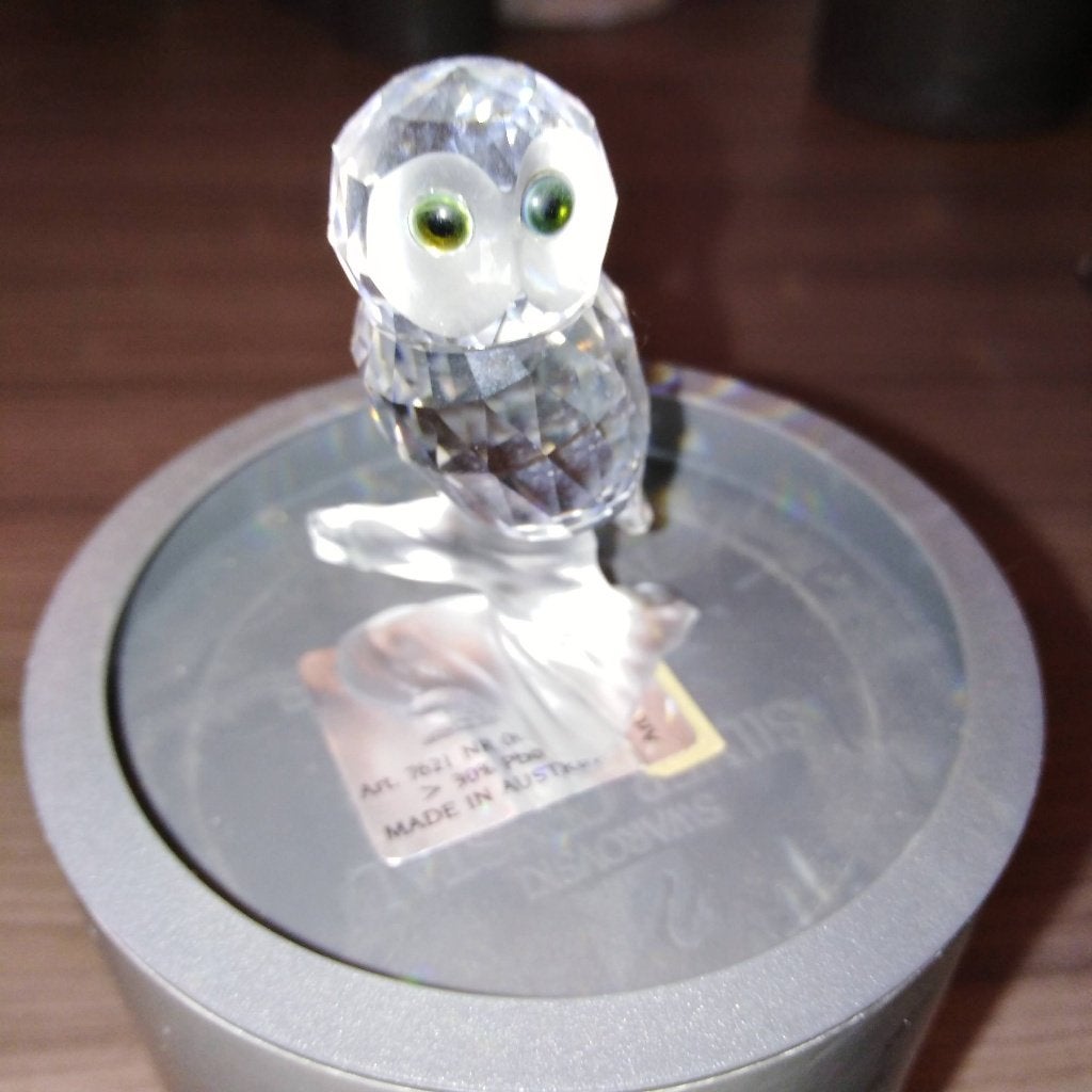 Swarovski Hoog in de boom - Uil, Verzamelen, Ophalen, Zo goed als nieuw, Figuurtje