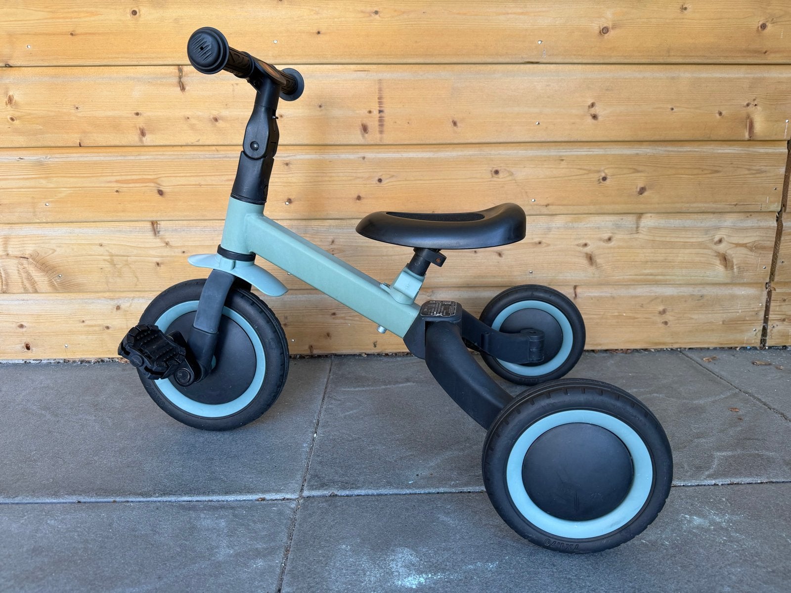 Topmark driewieler/loopfiets 2-in-1 - Mintgroen, Ophalen, Gebruikt, Terugtraprem, Verstelbare zitting